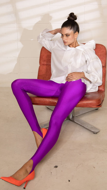 Legging Stirrup Lycra Cós Purple Sunset